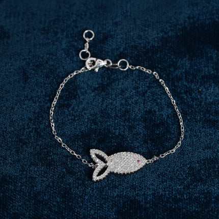 Starlight Infinity 925 Sterling Silver Bracelet for Women
