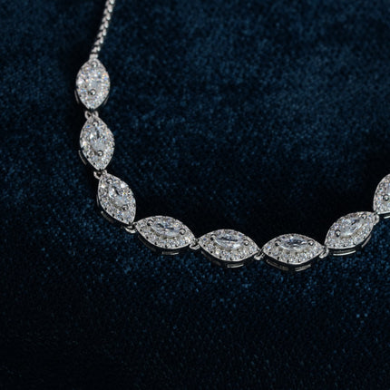 Crystal Blossom 925 Sterling Silver Bracelet for Women