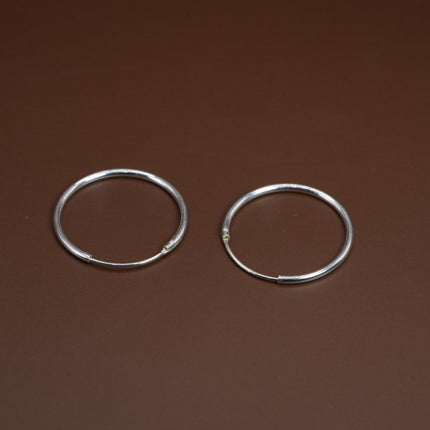 Delicate Silver Bali Earrings
