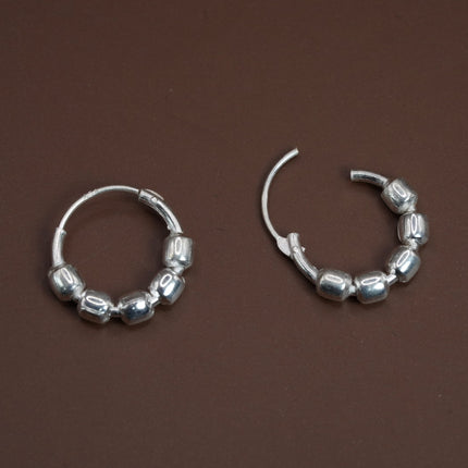 Chic Sterling Silver Bali Earrings