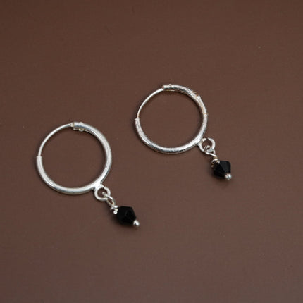 Minimal Silver Bali BLACK 925 Earrings