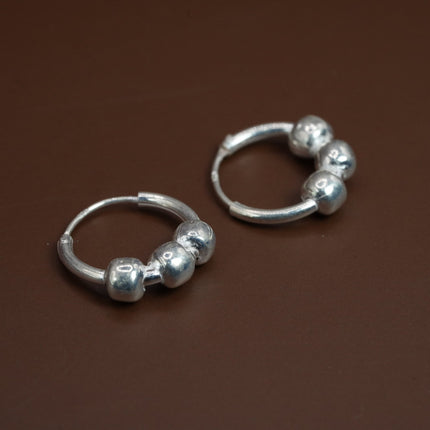 Statement Silver Bali Hoops