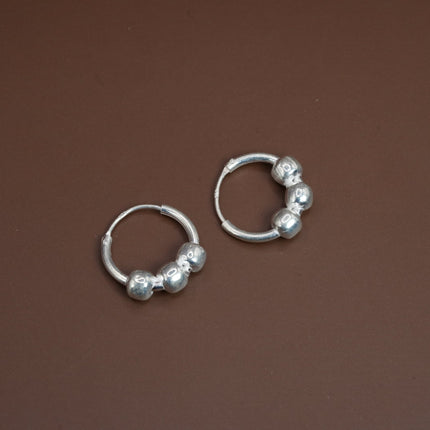 Statement Silver Bali Hoops