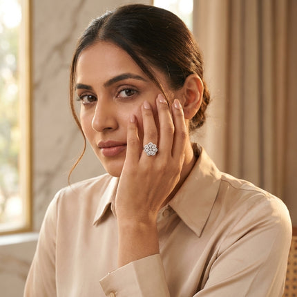 Pearl Whisper Silver Ring