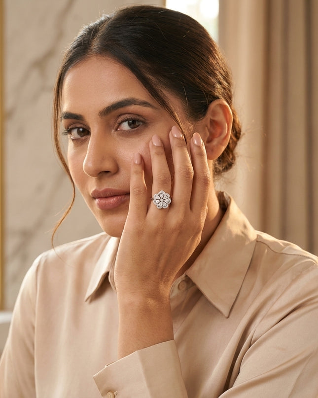 Pearl Whisper Silver Ring