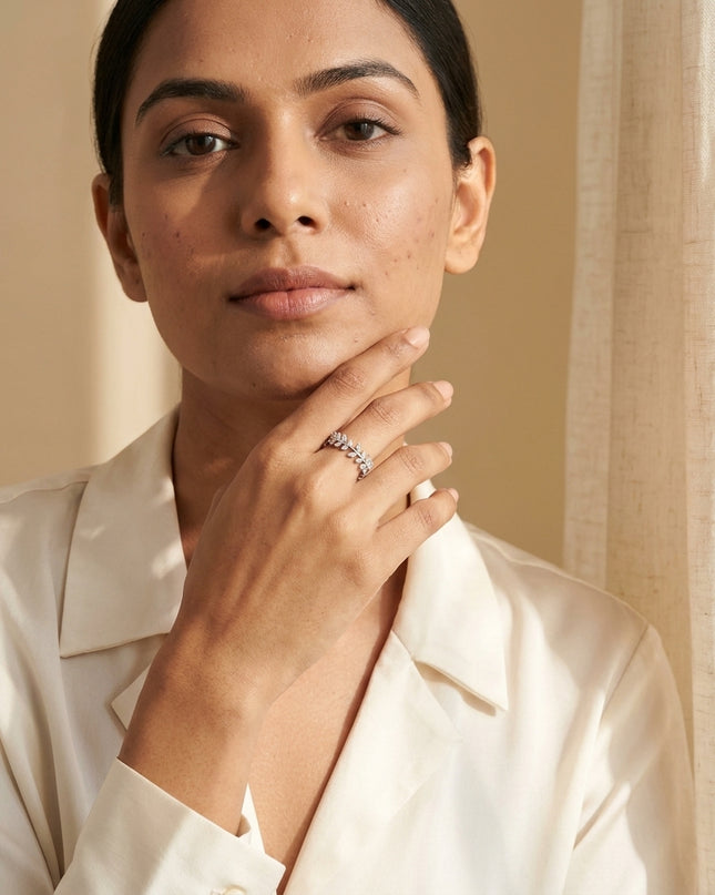 Infinity Glow Silver Ring
