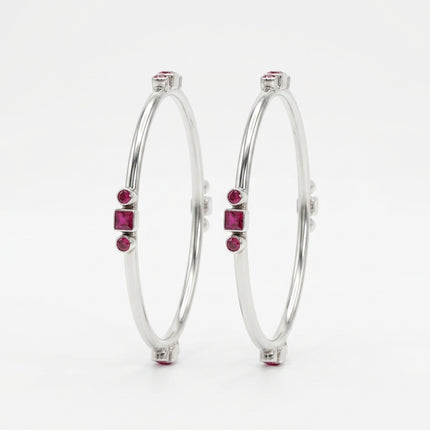 Aarohi Silver Bangles
