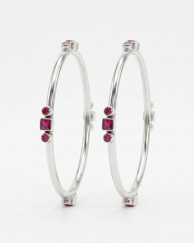 Aarohi Silver Bangles