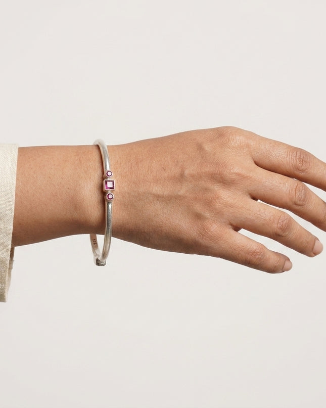 Aarohi Silver Bangles