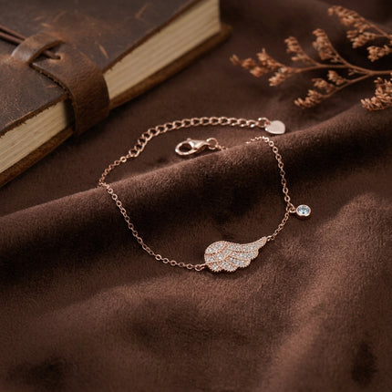 Refined Silver, Radiant Rose Gold Silver Bracelet