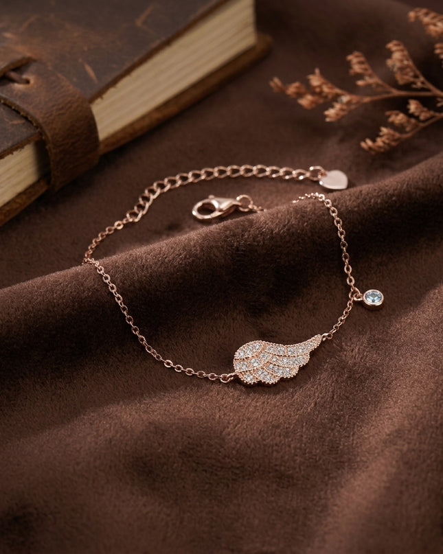 Refined Silver, Radiant Rose Gold Silver Bracelet