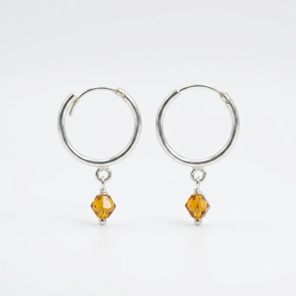 Silver Round Bali Hoops