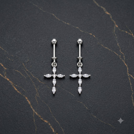Sleek Twisted Silver Hoops