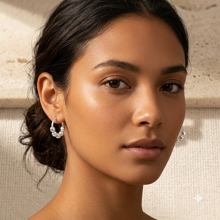 Chic Sterling Silver Bali Earrings