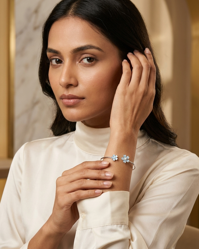 Classic 925 Sterling Silver Kada for Women – Bold & Timeless