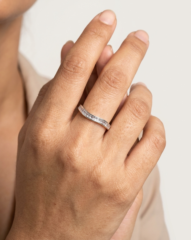 Radiant Bloom Silver Ring
