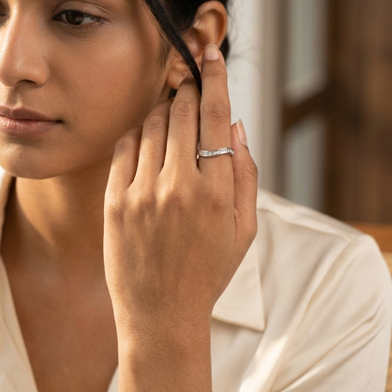 Radiant Bloom Silver Ring