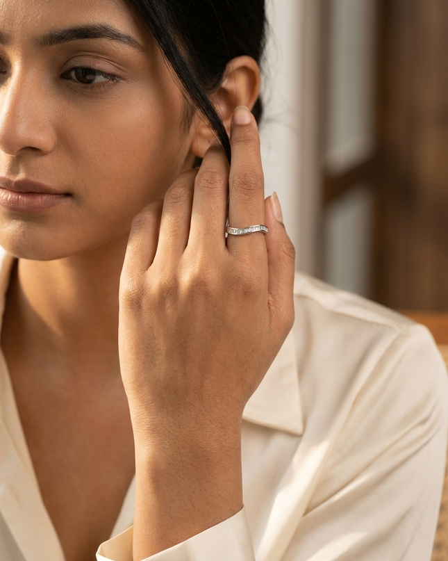 Radiant Bloom Silver Ring