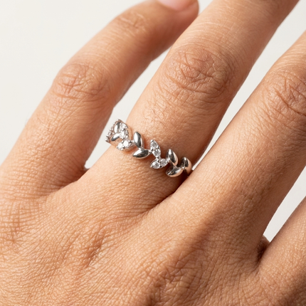 Heartline Sterling Silver Ring