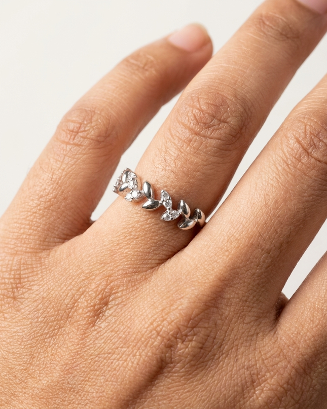 Heartline Sterling Silver Ring