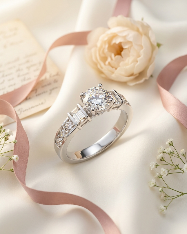 Mystic Curve Silver Ring