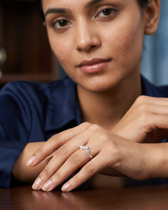 Moonveil Sterling Silver Ring