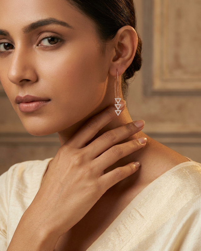 Embrace with the timeless charm of a heart-shaped Sui Dhaga.