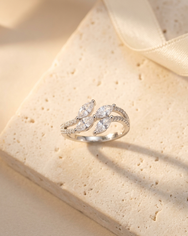 Luna Grace Silver Ring