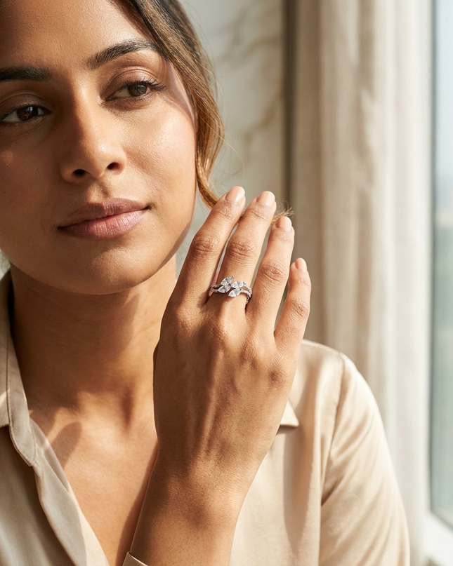 Luna Grace Silver Ring