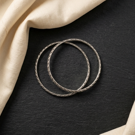 Silver Oxidized Bangles – Traditional Charm with a Vintage Appeal