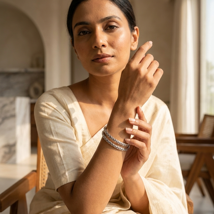 Silver Oxidized Bangles – Traditional Charm with a Vintage Appeal