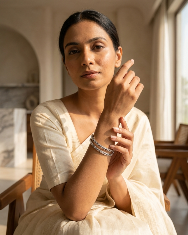 Silver Oxidized Bangles – Traditional Charm with a Vintage Appeal