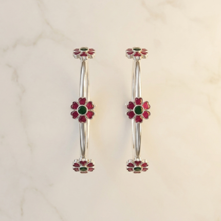 Noor Silver Bangles