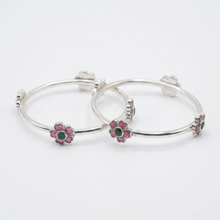 Noor Silver Bangles