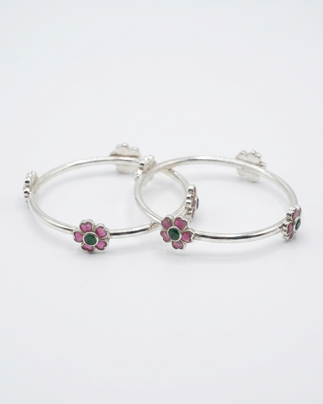Noor Silver Bangles