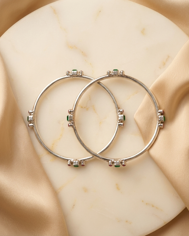 Vivah Silver Bangles