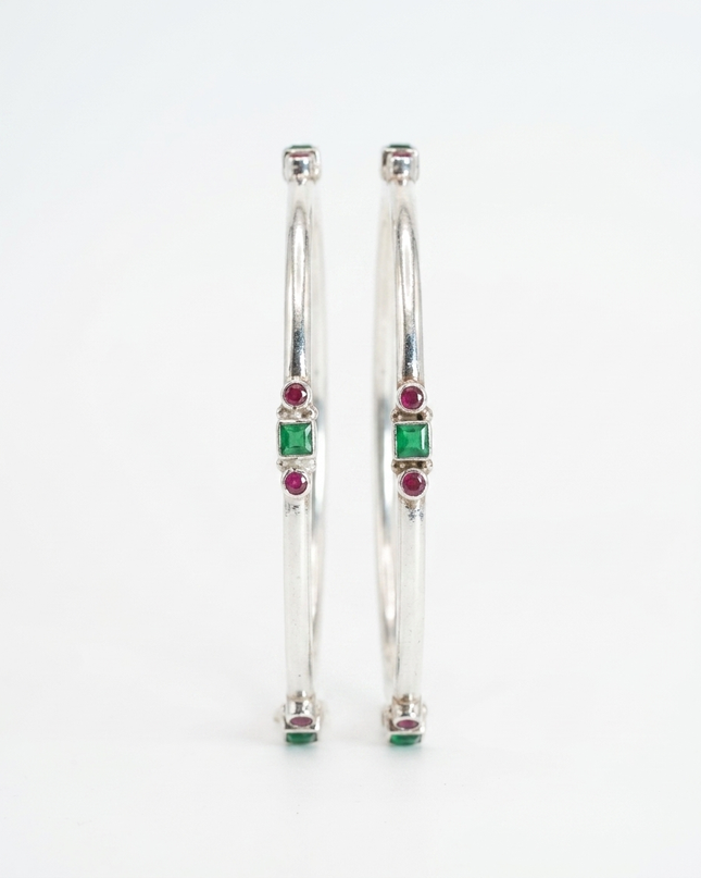 Vivah Silver Bangles