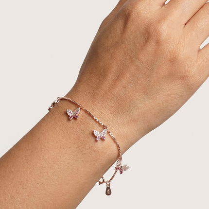 Silver 925  Silver Bracelet Butterfly Charms