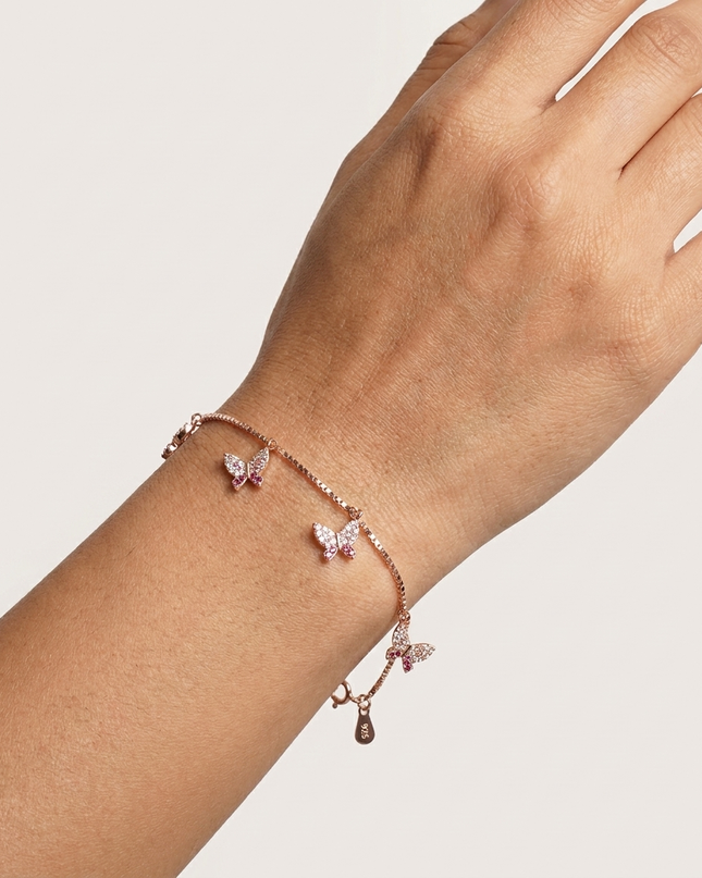 Silver 925  Silver Bracelet Butterfly Charms