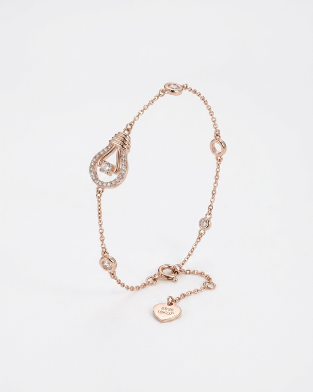 Rose Gold Plated Silver Bracelet Design Elegance