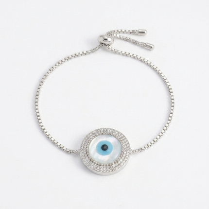 "Gaze of Protection: Ward off negativity with this stylish evil eye bracelety
