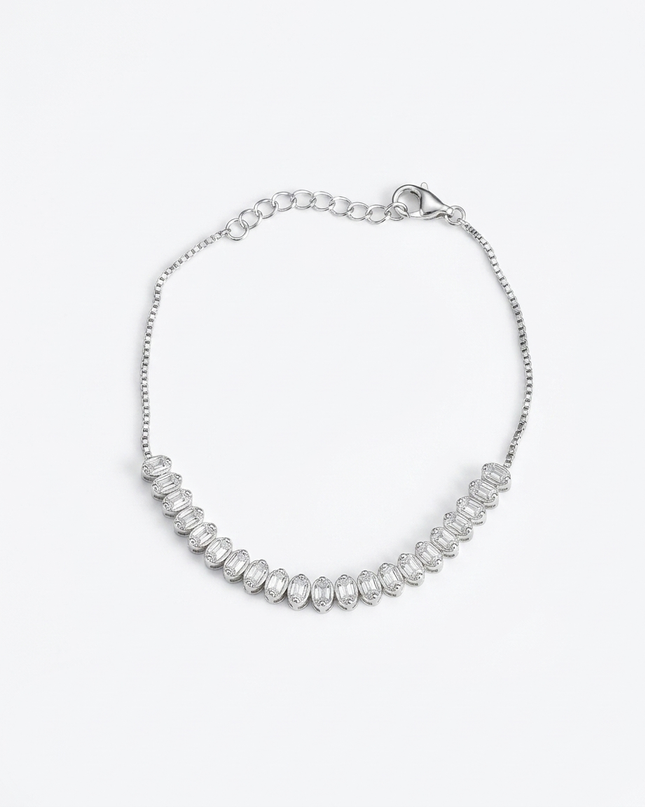 Crystal Glow 925 Sterling Silver Bracelet for Women