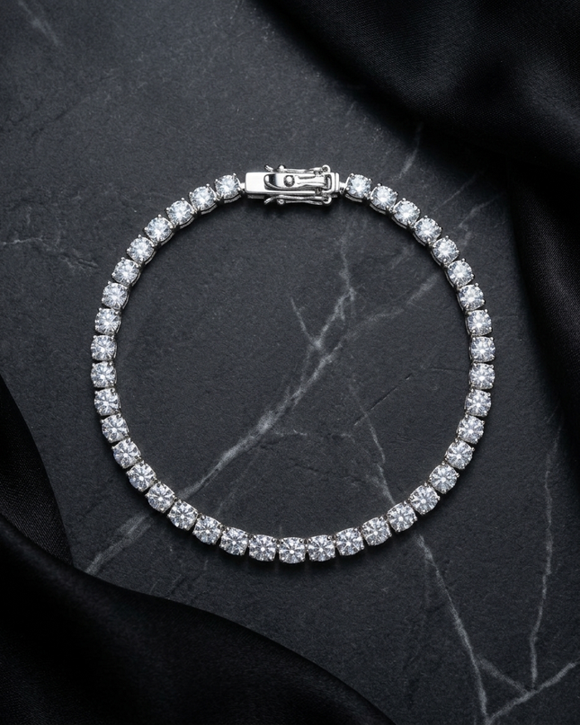 Luna Heart Charm 925 Sterling Silver Bracelet for Women