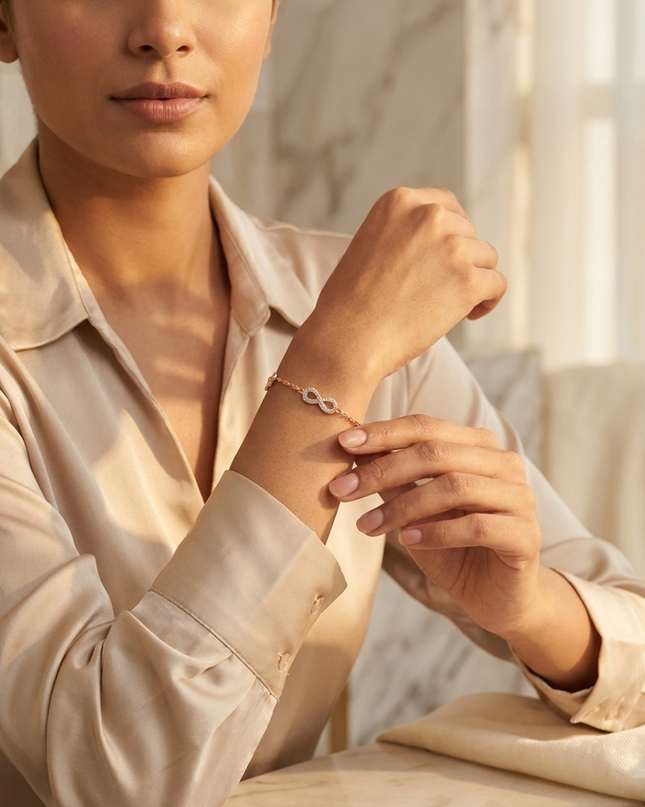 Neerja Infinity Silver 925 Bracelet