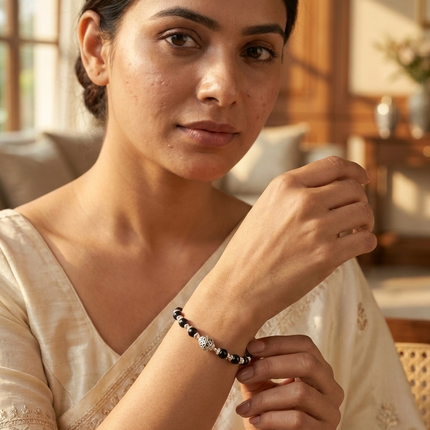 The Silver Mangalsutra Bracelet