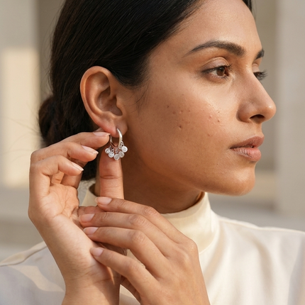 Elevate your style with our delicate second piercing hanging earrings"