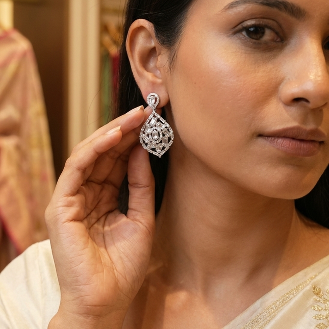 Silver Earrings Dangler